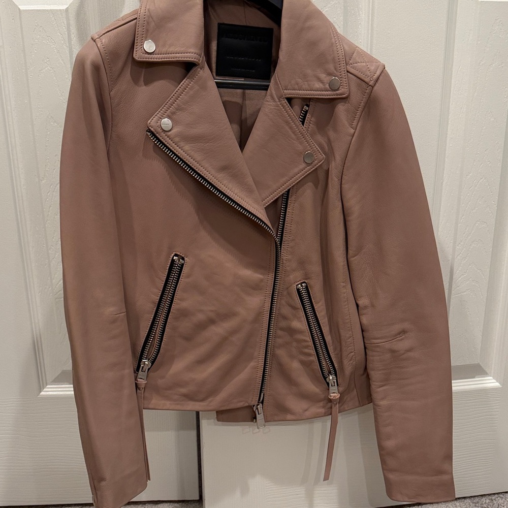 All Saints Blush Leather Jacket